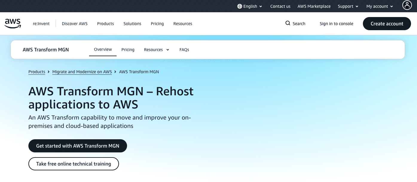 AWS Application Migration Service