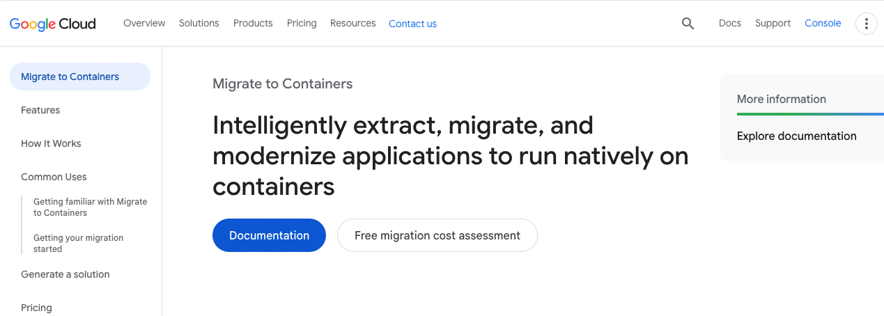 Google Migrate to Virtual Machines and Migrate to Containers