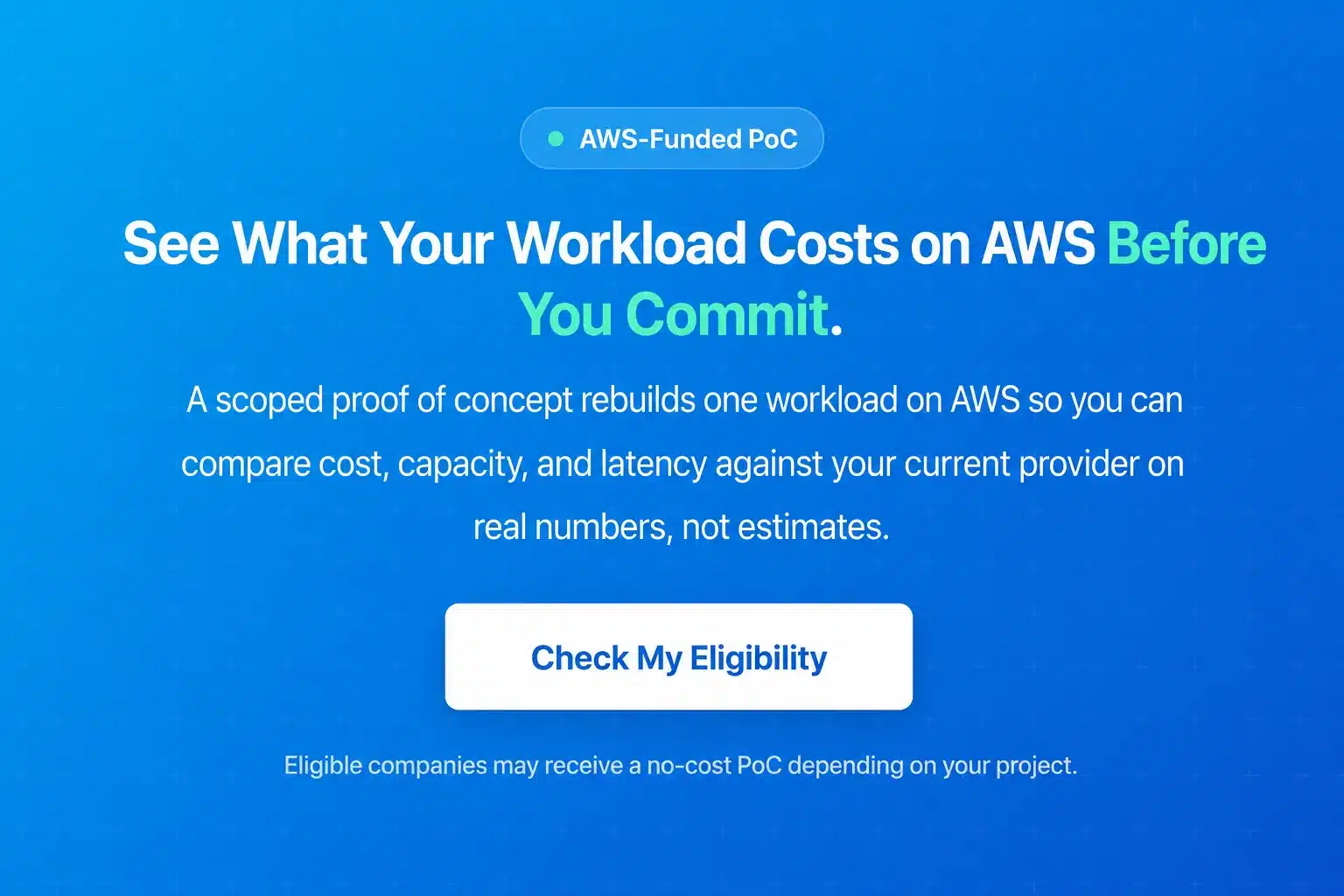 AWS Funded PoC