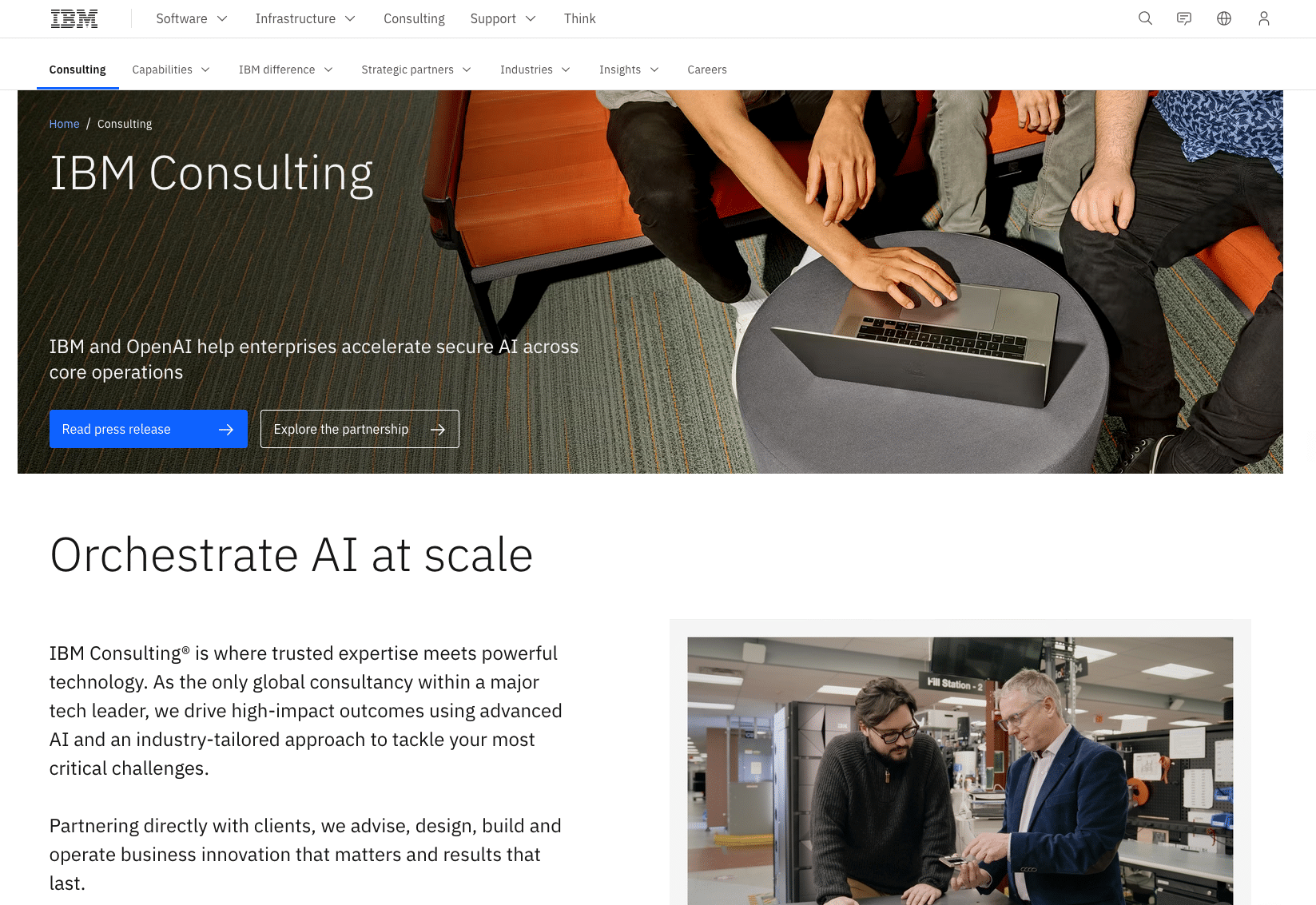 IBM Consulting Homepage