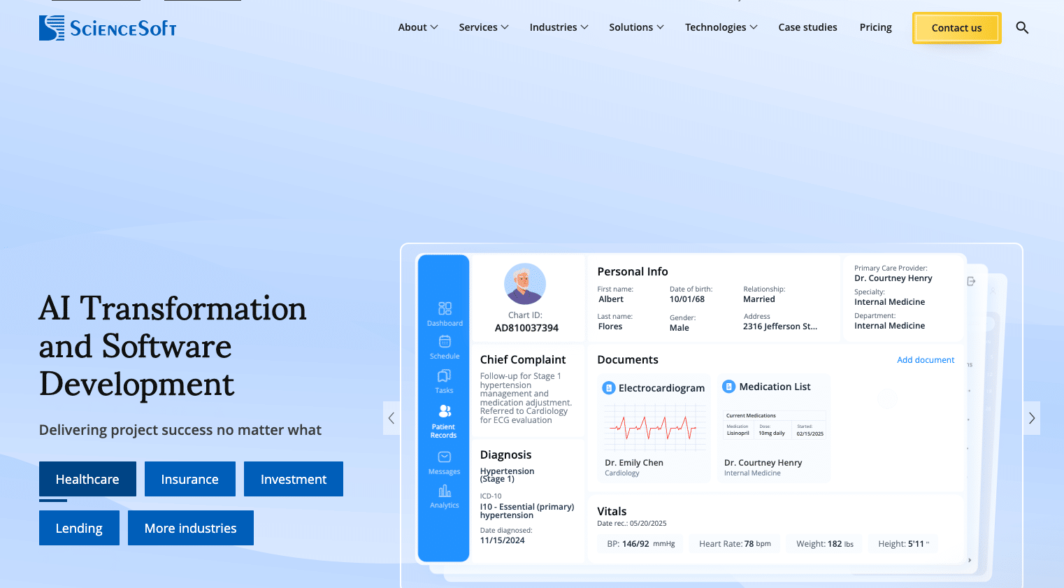 ScienceSoft Homepage